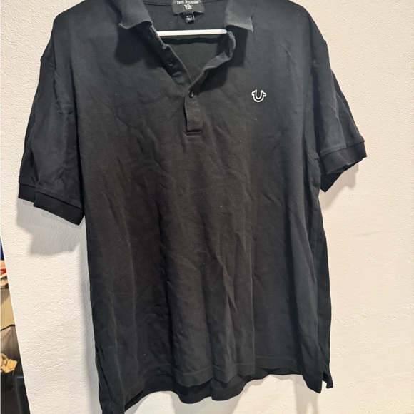 True Religion Black Polo Shirt Classic Style - Picture 1 of 4